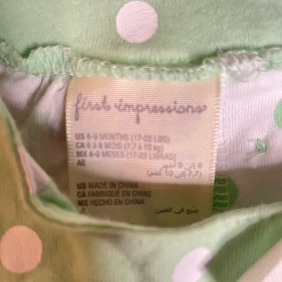 First impressions adorable Mint Romper 6-9 months - Picture 2 of 3